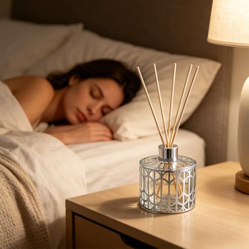 Botella Difusora Reed con Decoración Metal Plata 8.42oz miniatura 4