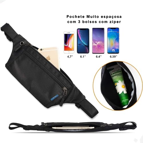Pochete corrida Esportiva Impermeável porta Celular Sports Bike Fitness bolsa crossbody porta cartão