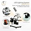 Grampus Achromatic Compound Minocular Microscope 40X-2000X, Dual LED Illumination, 10 Prepared Slides, 100 Cover Slips and Experiment Kit Offered for Kids Students Adults and Children