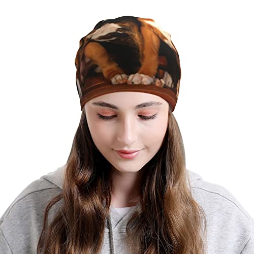 Puppies Dogs Pets Animals Beanie Hat Fashion Knit Hat Soft Stretch Slouchy Hip-Hop Sleep Cap For Women Men Black #TOP6
