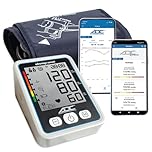 ADC Advantage Connect 6024N Automatic Digital Blood Pressure Monitor with Bluetooth and Free App, BHS AA Rated, Wide-Range Adult Navy Upper-Arm Cuff