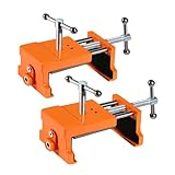 Cabinet Clamps, Professional Wood Joinery Alignment Tool, Adjustable Panel Clamping System for Cabinet Building, 4-Point Positioning Clamps, 2 Pack, Orange