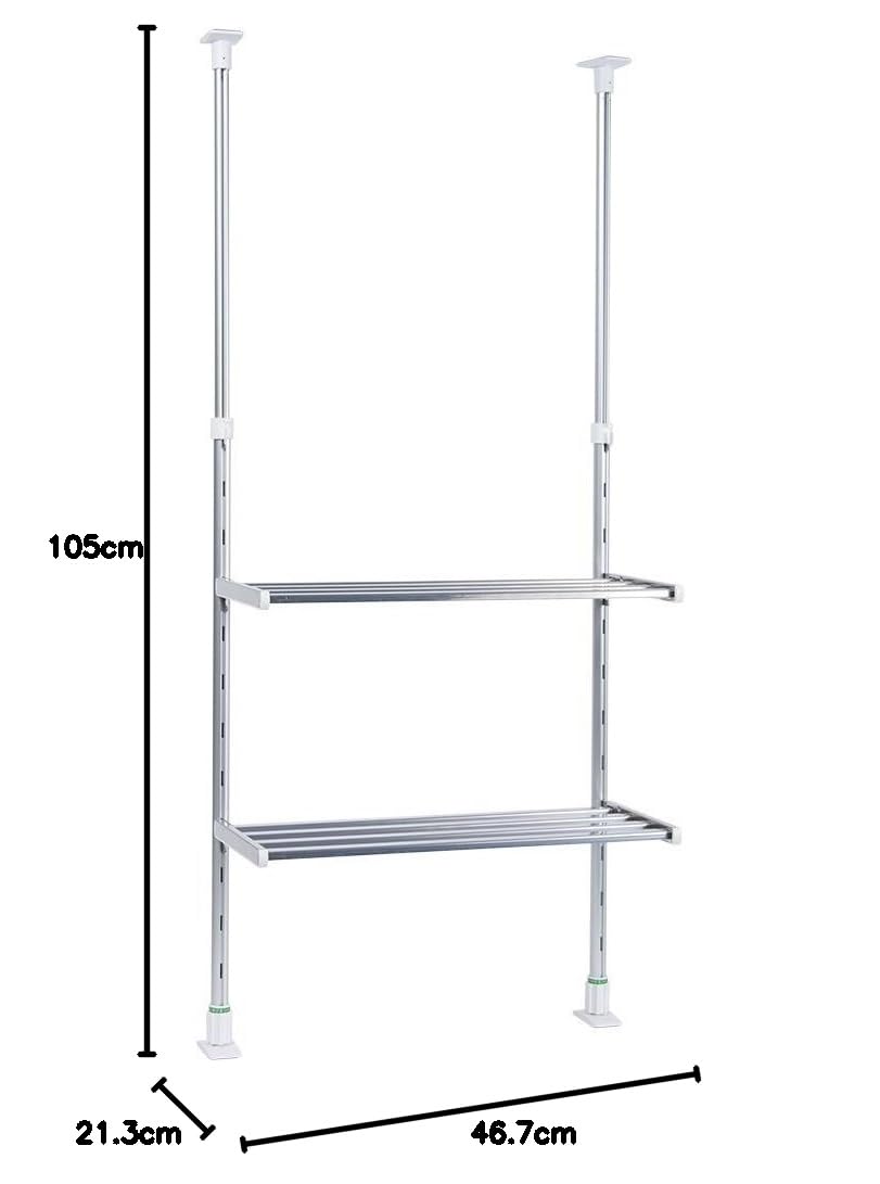 Amazon｜TAKUBO タクボ 水切棚シリーズ つっぱり棚 2段 幅45cm TP2-45