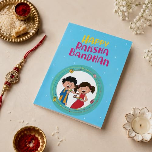 Image of Oye Happy - Rakhi Doodle Greeting Card | Cute Raksha Bandhan Card for Brother & Sister | Illustrated Keepsake Card