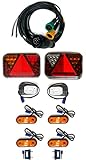 Funciones: luz de posición (12 V = 0,35 A = 4 W); luz de freno (12 V = 0,4 A = 5 W); luz intermitente (12 V = 1,25 A = 15 W); luz trasera (derecha) (12 V = 0,35 A = 4 W); luz antiniebla trasera (izquierda) (12 V = 0,4 A = 5 W)
