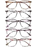 JOLISU Lunettes Anti-Lumière Bleue - Lot de 5, Monture Fine Ultra-Légère, Charnière Re...