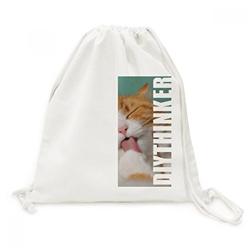 Sac de voyage en toile Stripes Cat jaune idéal pour les sorties