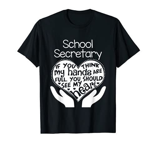 School Secretary Clerk Office T shirt Heart Group Gift