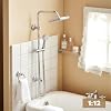 52DOLLHOUSE 1:12 Miniature Dollhouse Shower Head, Short Faucet, Realistic Photo Props Accessory, Sturdy Synthetic Material, Wall Mounted Bathroom Decor for Ob11 Dolls & Scale Dollhouses