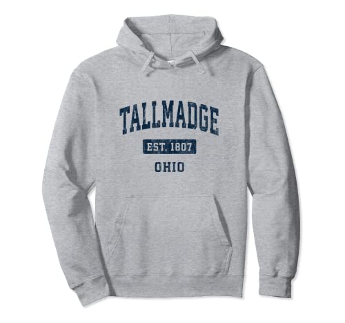 Tallmadge Ohio OH Vintage Sports Establecido Diseño Marino Sudadera con Capucha