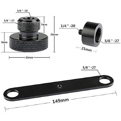 CAMVATE Double Microphone Mounts Bracket T-bar - 1958