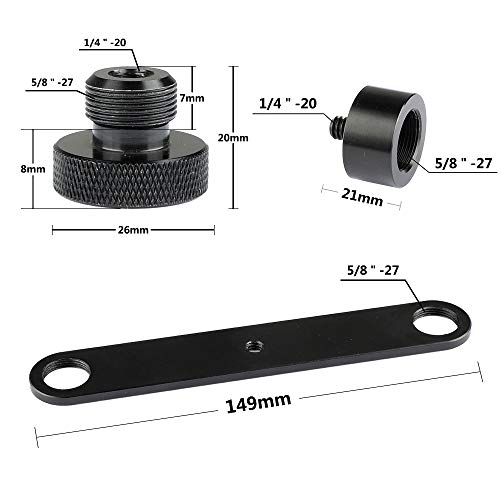 Camvate Double Microphone Mounts Bracket T-Bar - 1958 #TOP2