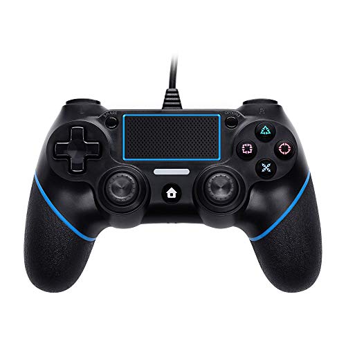 Controller für PS4, PS4 Controller Wired Gaming Gamepad mit Dual-Vibration-Turbo und Trigger-Tasten für Playstation 4PS4/PS4 Slim/PS4 Pro and