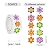 500PCS Flower Stickers 10 Styles Sticker Rolls Spring Summer Aesthetic Stickers Flower Party Favors Waterproof Vinyl Stickers(500 Per Roll)