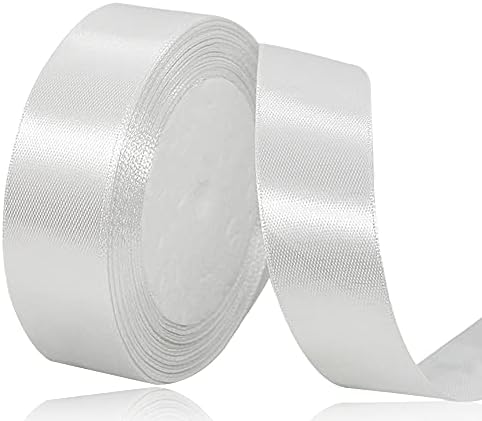 Royal Blue Satin Ribbon 25mm, 23 Meters Solid Colors Fabric Ribbon for Crafting, Gift Wrapping, Balloons, DIY Sewing Project, Hair Bows and Cake Decoration