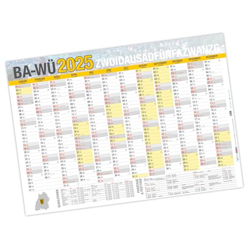 itenga XXL Premium Baden-Württemberg Wandkalender 2025