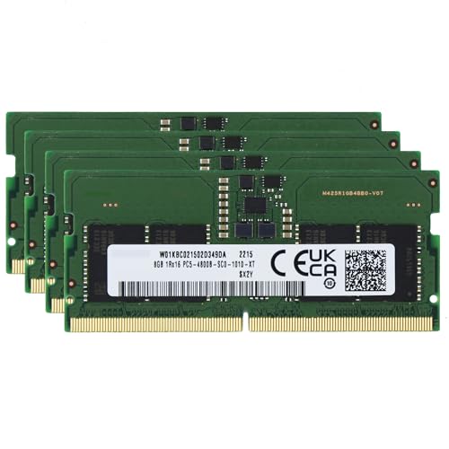 Image of Factory Original 32GB (4x8GB) Compatible with MSI Titan GT77 12U, 12UGS, 12UHS Mobile Workstation Laptop DDR5 4800MHz PC5-38400 SODIMM 1Rx16 CL40 1.1v 262 Pin Notebook Memory RAM Upgrade Adamanta