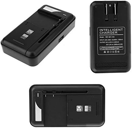Sfmn Compatible/Replacement for Universal Battery Charger with USB Output Port for 3.8V High-Voltage Battery for Samsung Galaxy S5 S2 S3 S4 J5, Note 4 3 2, Edge, LG Optimus G4 G3 G2 (Black)