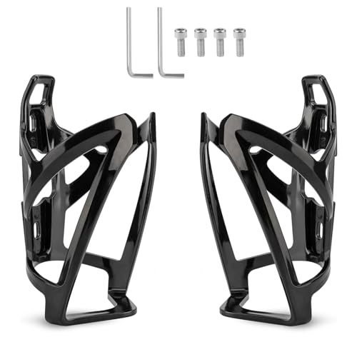 EXFU Portabidón Bicicleta, Portabidones para todo tipo de bicicletas, Negro (Pack de 2)