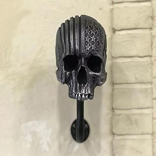 Super Small Tiny Motorcycle Helmet Rack Wall Mounted Epic But Tiny Design (Terminator Skull) #TOP6