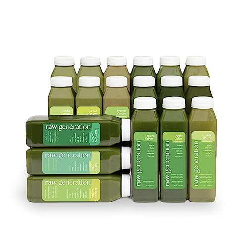 Raw-Generation-Green-Routine-Superfood-Juice-Pack-Organic-Cold-Pressed-JuiceBoost-Energy-with-Plant-Based-Protein-Low-Sugar-JuicesA-More-Delicious-Way-to-Get-Your-Greens-18-Pack