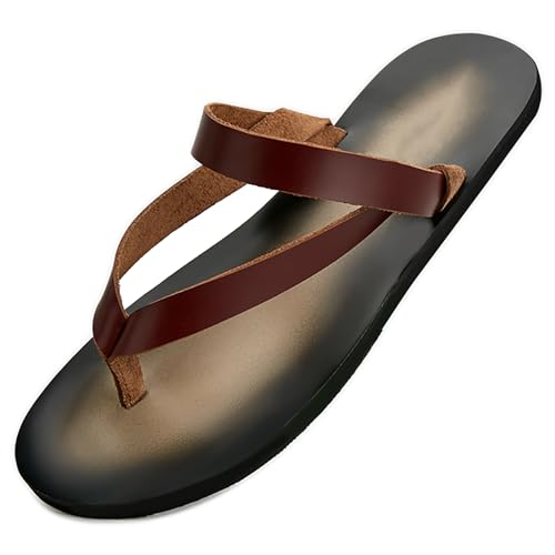 Tongs de sport homme en cuir pour la plage et la marche en plein air