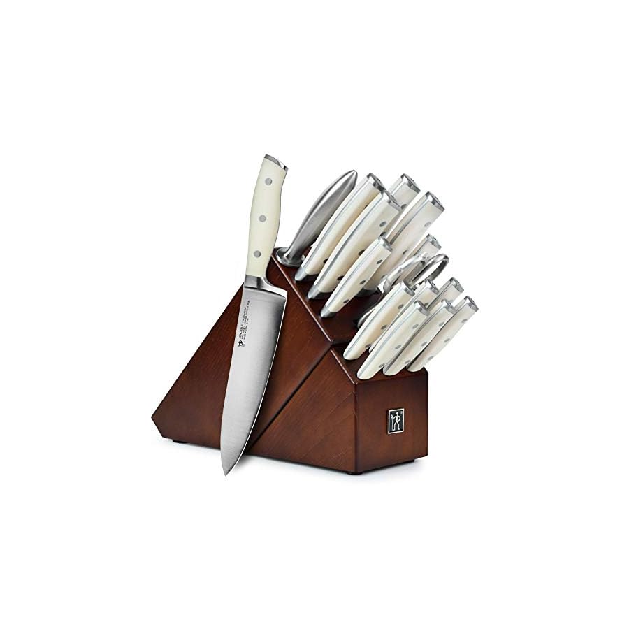 J.A. Henckels International 16 Piece Forged Accent Off-White Knife Block Set