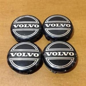 4 Black Alloy Wheel Rim Centre Logo Hub Cap Emblem Badge 64mm For Volvo