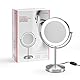 BaByliss Slimline LED Mirror Spiegel mit 1-Fach und 8-Fach Vergrößerung, 9437E Gebürstetes Chrom-