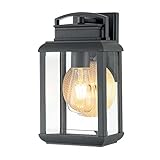  Elstead Quoizel Byron Lanterne murale d\'extérieur graphite avec réflecteur en étain, IP44