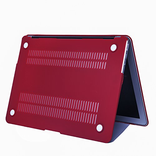 Se7Enline Compatible With Macbook Air Case 11 Inch A1465/A1370 2010/2011/2012/2013/2014/2015/2016 Laptop Hard Shell Case&Sleeve Bag&Keyboard Cover Skin&Screen Protector&Dust Plug,Wine Red #TOP4
