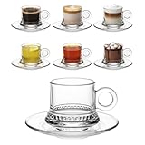 🍋 VERSATILITÀ MULTI-BEVANDA: Un unico set per mille usi! Ideali per espresso intenso, caffè corretto, caffè macchiato o una piccola porzione di cioccolata calda. La resistenza termica le rende perfette per ogni temperatura.