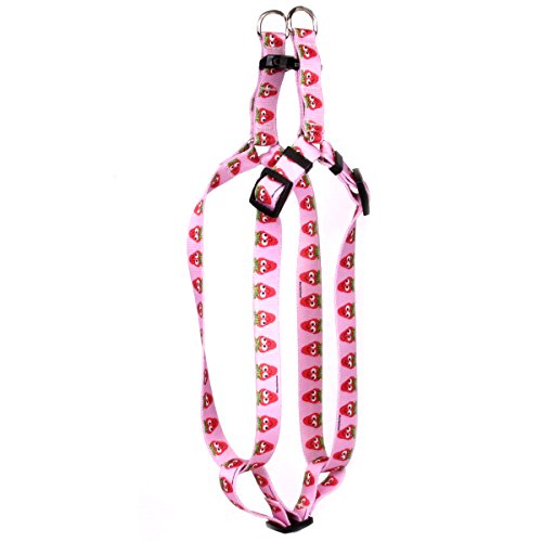 Image of Yellow Dog Design Sweet Strawberries Step-in Dog Harness-Small-3 /4 and fits Chest Circumference of 9 to 15 inch