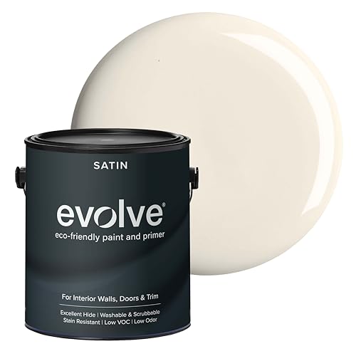 EVOLVE Interior Paint & Primer, Satin (Coconut Cream), 1 Gallon &ndash; Available in...