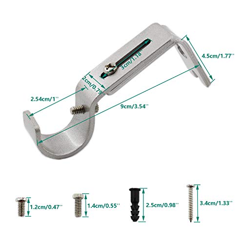 image for Adjustable Curtain Rod Brackets,ULIFESTAR 3 Pack Heavy Duty Drapery Ro