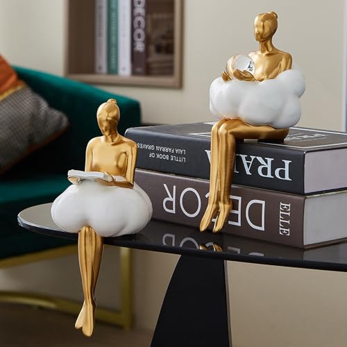 Estatua decorativa Cloud Girl para mesa miniatura 5