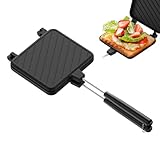 Sandwichera Caliente - Tostadora De Mano Para Sándwiches Multifunción, Parrilla Para Sandwichera | Tostadora De Mano Plegable Con Placas Antiadherentes, Tostadora De Sándwich Desmontable Para Cocina,