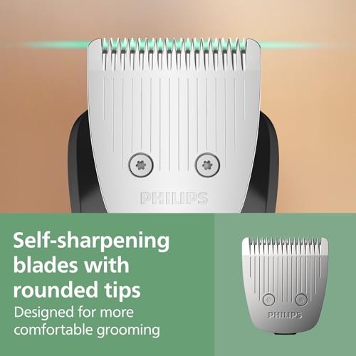 Image of Philips India's No.1 Men's Trimmer | Skin Safe Grooming | 13-in-1 Essential Body Kit - Face, Hair & Body | BeardSense Technology | Nose /Ear Trimming | 5 yrs* warranty | 120 Min Runtime | MG5942 /15