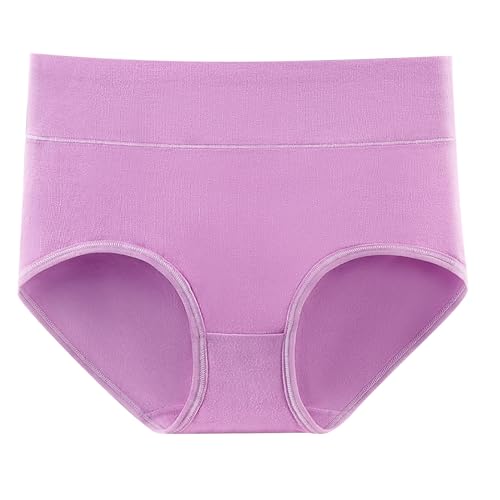 Womens Underwear Cotton Seamless Briefs High Waisted No Show Invisible Soft Stretch Bikini Hipster Brief Cheeky Panties