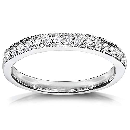 Kobelli Diamond Wedding Band 1/6 carat (ctw) in 14k White