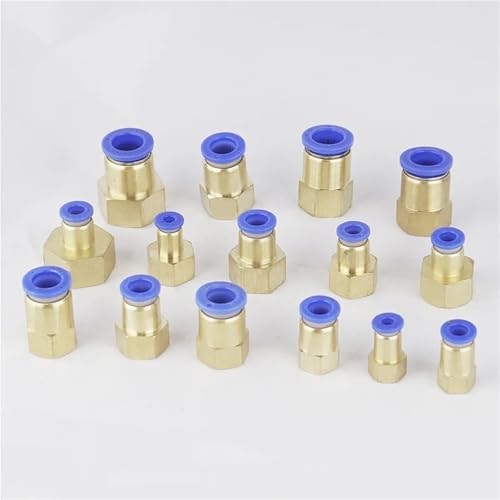 Conector neumático hembra recto de un toque rosca 1/2 PCF12-04 7