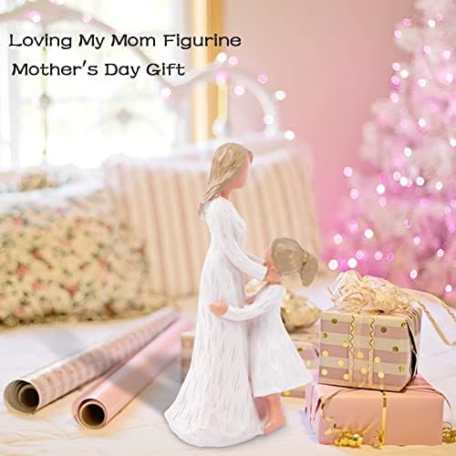 Mother and Daughter Figurines, Gift for Mother's Day, Birthday Gifts for Mom, Loving Mother/Loving Daughter Statue Gift Celebrating The Love Between Mom And Daughter Sculpted Hand-Painted Figure