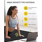 CAMBIVO Large Yoga Mat (6'x 4'), Extra Wide Workout Mat for Men and Women, Yoga Mat Thick 1/3 &1/4 Exercise Mats for Home Workout, Yoga, Pilates (Black,1/4 inch) - Image 5