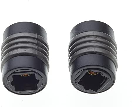 Optical TOS To TOS Adaptor, Pack Of 2 - TOSLINK Coupler, Female To Female TOSLINK Joiner, Socket Adaptor For Optical Audio Cable Leads