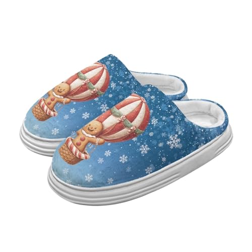 Womens Fuzzy Thick Sole Slippers Warm Memory Foam Comfy House Slippers Anti-Skid Bedroom Shoes for Indoor Outdoor