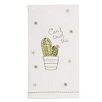 Algopix Similar Product 7 - Embroidered Sequin Cactus Towel