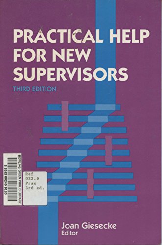 Practical Help For New Supervisors 0838934676 Book Cover