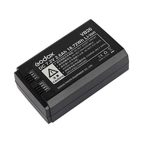 GODOX VB26A DC 7.2V 2600mAh Lithium Battery Power Pack for Godox V1C/V1N/V1S/V1O/V1F V860IIIC/V860IIIN/V860IIIS/V860IIIO/V860IIIF AD100PRO Flash