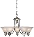 Hardware House 544452 54-4452 Bristol 5 Light Chandelier, 24"x15", Satin Nickel
