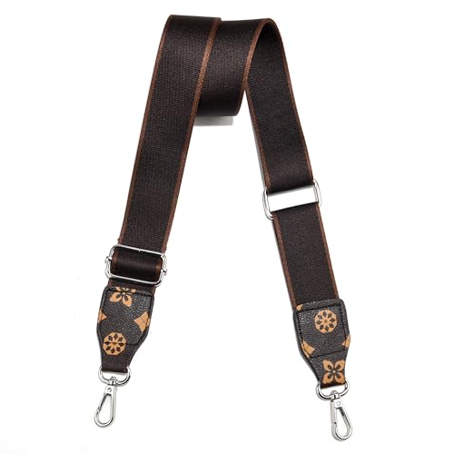 Image of Purse Straps Replacement Crossbody, Universal Wide Shoulder Strap for Bags Adjustable Straps for Handbags (Silvery Hardware)